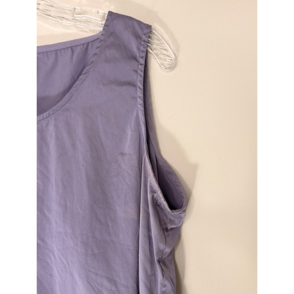 Eileen Fisher Tank Top Purple Silk Sleeveless Basic Scoop Neck Minimalist 1X - Picture 6 of 10